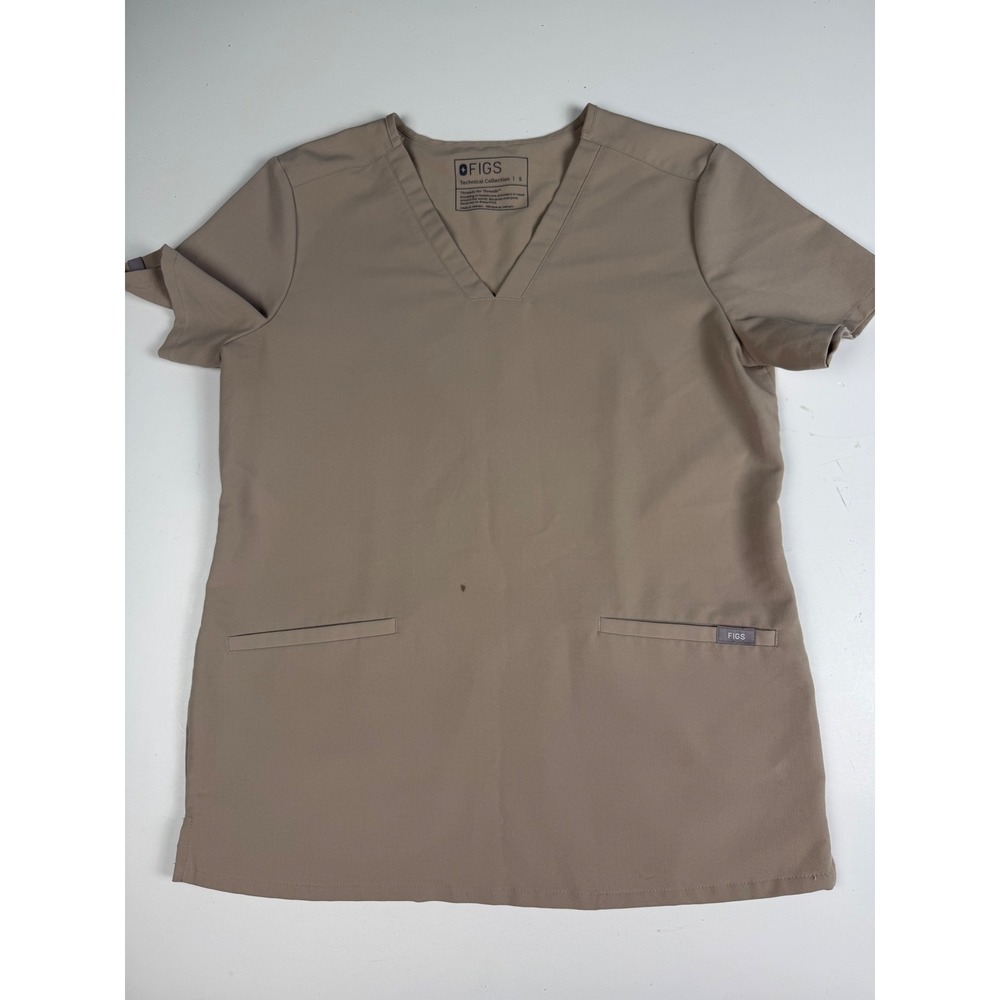 FIGS Technical Collection Scrub Tops Bundle 5 Pack V-Neck Small Black White Tan - Picture 15 of 16